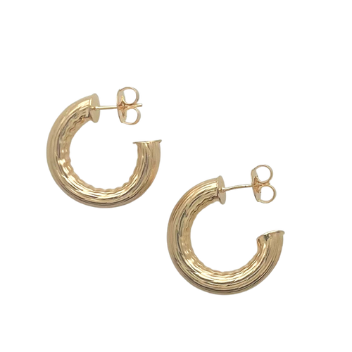 SE923A 18K Gold Plated Hoops