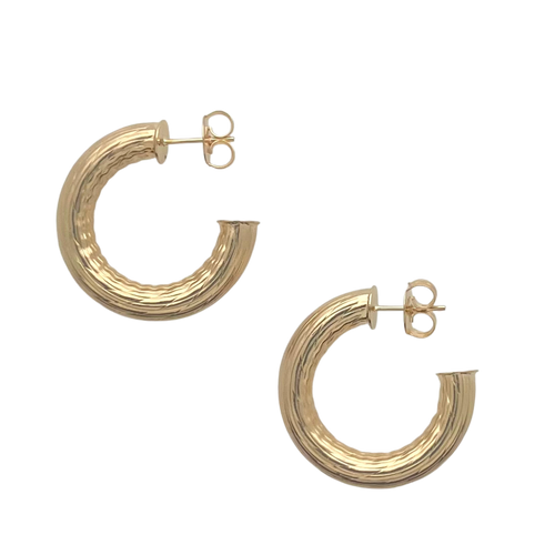 SE923B 18K Gold Plated Hoops