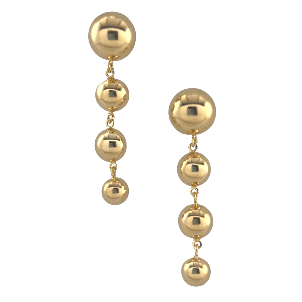 SE936 18K Gold Plated dangling balls Earrings