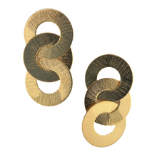 Load image into Gallery viewer, SE939A 18K Brushed Gold Plated Earrings