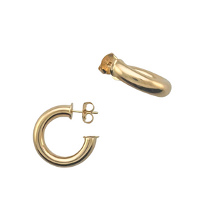 SE977 18 Gold Plated shinny Hoops