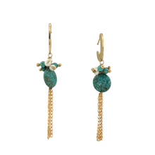Load image into Gallery viewer, SE986 18K Gold Plated Earrings with turquoise
