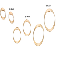 Load image into Gallery viewer, SE999B(LG) 18K Gold Plated brushed large oval Earrings