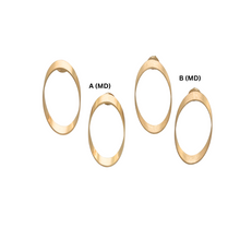 Load image into Gallery viewer, SE999A(MD) 18K Gold Plated medium oval Earrings
