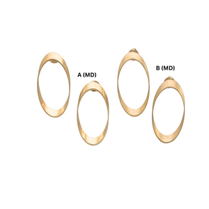 SE999A(MD) 18K Gold Plated medium oval Earrings