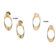 Load image into Gallery viewer, SE999A(SM) 18K Shinny small oval Earrings