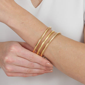 SB241B(MD) 18K Gold Plated Brushed Bangle