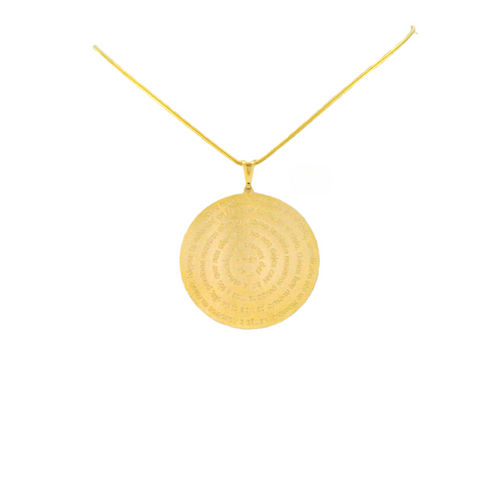 SN246LG Gold Chain with Spanish Prayer Inscribed (lg)
