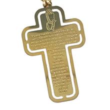 Load image into Gallery viewer, SN246B &quot;Padre Nuestro &quot; 18K Gold Plated Cross Necklace