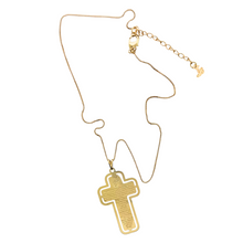 Load image into Gallery viewer, SN246B &quot;Padre Nuestro &quot; 18K Gold Plated Cross Necklace