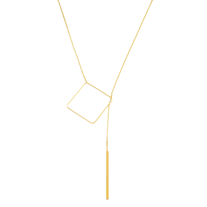SN384B 18K Gold Plated Necklace with a geometric design