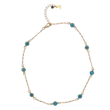 Load image into Gallery viewer, SN390BLU- 18 Gold Plated Necklace