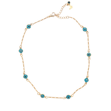 Load image into Gallery viewer, SN390BLU- 18 Gold Plated Necklace