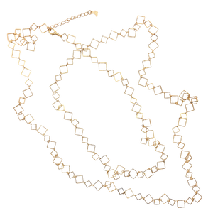 SN396 18K Gold Plated "Squares" Chain