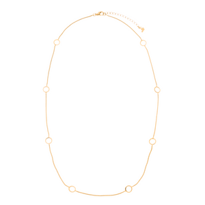 SN411B "Circles" 18K Gold Plated Necklace