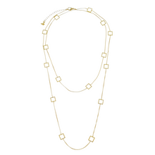 Load image into Gallery viewer, SN412A &quot;Squares&quot; 18K Gold Plated Chain