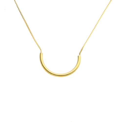 SN413A 16'' Half Circle 18 K Gold Plated Necklace