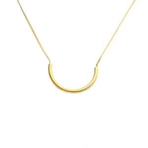 SN413A 16'' Half Circle 18 K Gold Plated Necklace