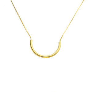 SN413A "Half Circle" 18 K Gold Plated Necklace