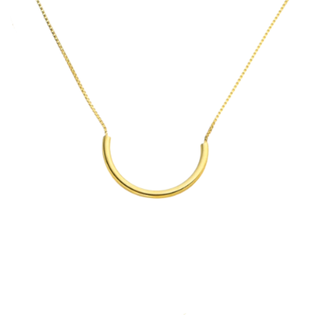 SN413A 16'' Half Circle 18 K Gold Plated Necklace