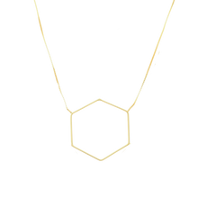 Load image into Gallery viewer, SN414B &quot;Large Trapezoid&quot; Geometric 18K Gold Plated Necklace