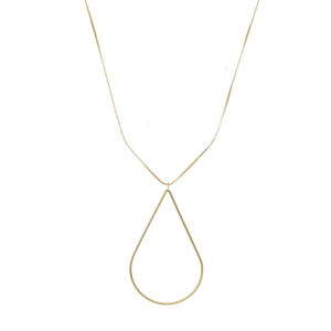 SN415B "Tear Drop" 18K Gold Plated Necklace