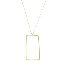 Load image into Gallery viewer, SN415A 21&#39;&#39; Large Rectangular 18K Gold Plated Necklace