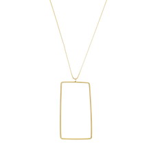 Load image into Gallery viewer, SN415A &quot;Large Rectangular&quot; 18K Gold Plated Necklace