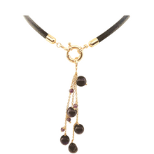 Load image into Gallery viewer, SN427AM Leather Necklace with a Amethyst Pendant