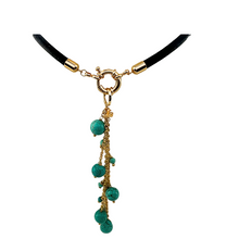 Load image into Gallery viewer, SN427TQ Leather Necklace with a Turquoise Pendent