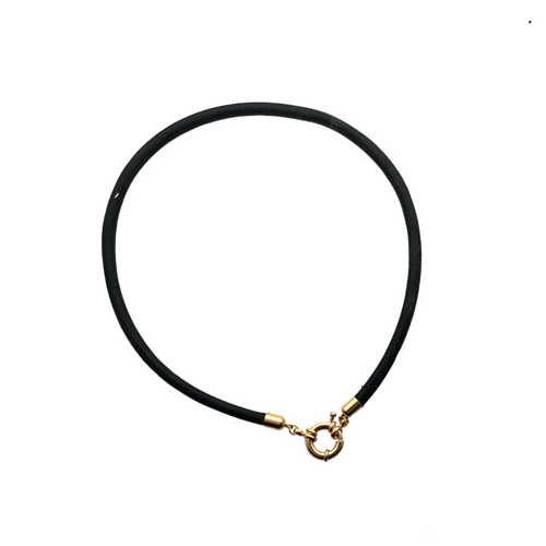 SN427 Leather cord with a 18K Gold Plated clasp