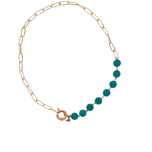 Load image into Gallery viewer, SN429AZ Paper Clip Chain with Amazonite stones