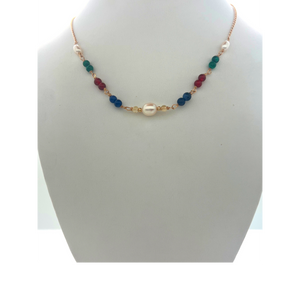 SN432B Assorted Semi Precious Stones Necklace