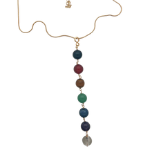 Load image into Gallery viewer, SN433 18K Gold Plated Chain with a 7 Chakras Pendent