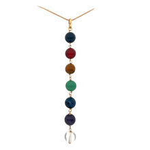 Load image into Gallery viewer, SN433 18K Gold Plated Chain with a 7 Chakras Pendent