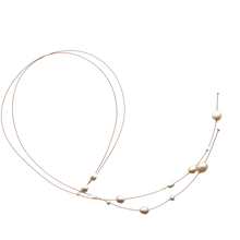 Load image into Gallery viewer, SN434A Fresh Water Pearls Necklace with a gold wire