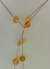 Load image into Gallery viewer, SN434C   Wire Necklace with Citrine Stones