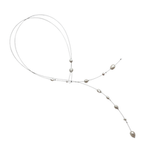 Load image into Gallery viewer, SN434B Fresh Water Pearls Silver Wire Necklace