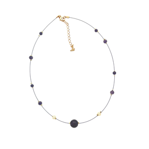 SN435AM 2 in 1 Amethyst and Fresh Water Pearl Necklaces