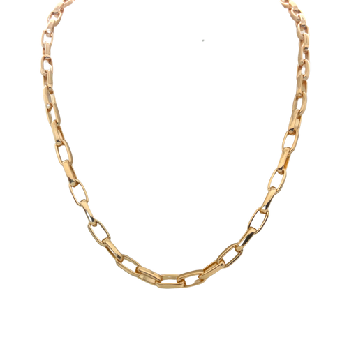 SN436 18K Gold Plated lightweight Paper Clip Chain