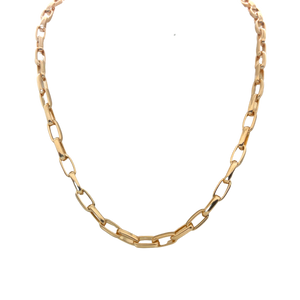 SN436 18K Gold Plated lightweight Paper Clip Chain