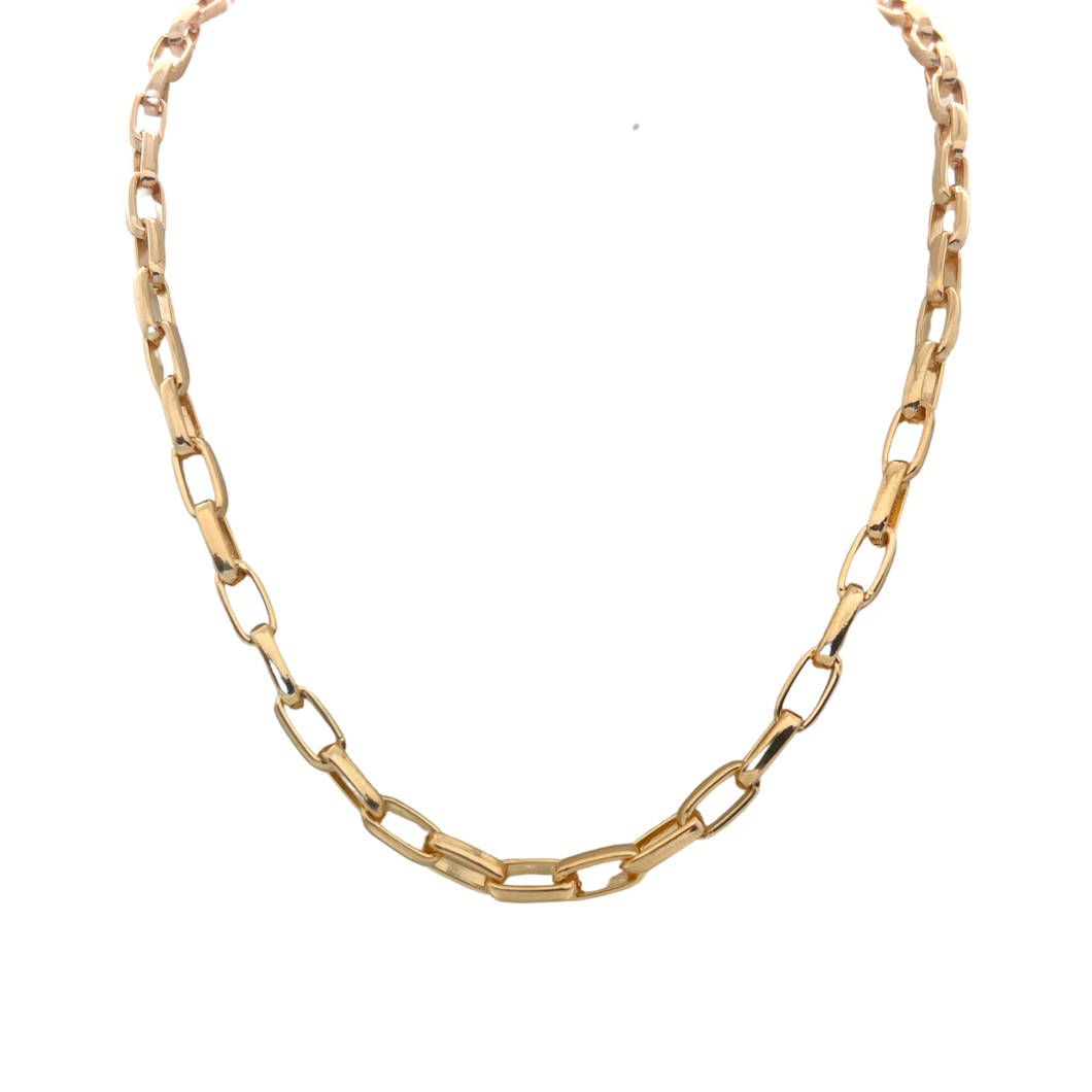 SN436 18K Gold Plated lightweight Paper Clip Chain