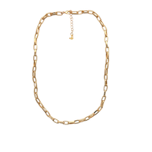 Load image into Gallery viewer, SN436 18K Gold Plated lightweight Paper Clip Chain