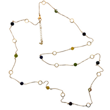 Load image into Gallery viewer, SN440MT 18KT Gold plated chain with Multi stones