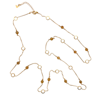 Load image into Gallery viewer, SN440CT 18K Gold Plated chain with Citrine stones