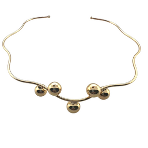 SN441 18K Gold plated Wavy Choker