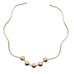 SN441 18K Gold plated Wavy Choker