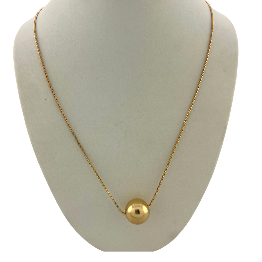 SN444 18K Gold Plated chain with a 16mm ball