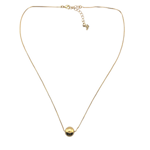 SN444A  18K Gold Plated chain with a 12’’ ball pendent