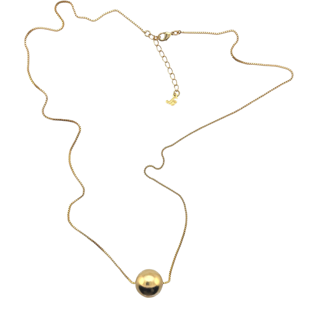 SN444B 32'' 18K Gold Plated Chain with a 16'' ball